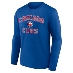 Chicago Cubs Logo Athletic Heart & Soul Long Sleeve T-Shirt - Royal - MLB on Sale