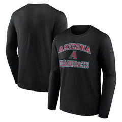 Arizona Diamondbacks Logo Athletic Heart & Soul Long Sleeve T-Shirt - Black - MLB Online