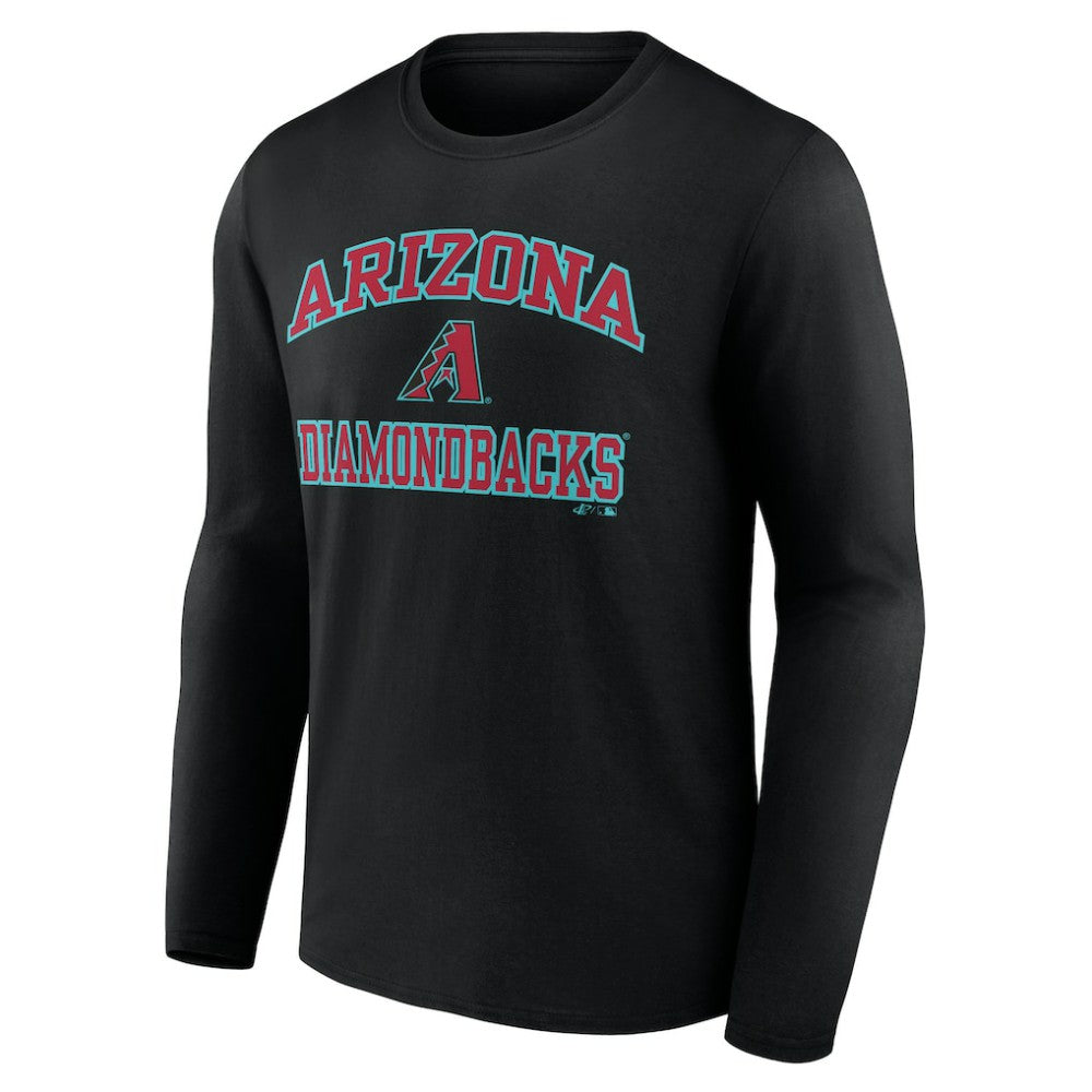 Arizona Diamondbacks Logo Athletic Heart & Soul Long Sleeve T-Shirt - Black - MLB Online