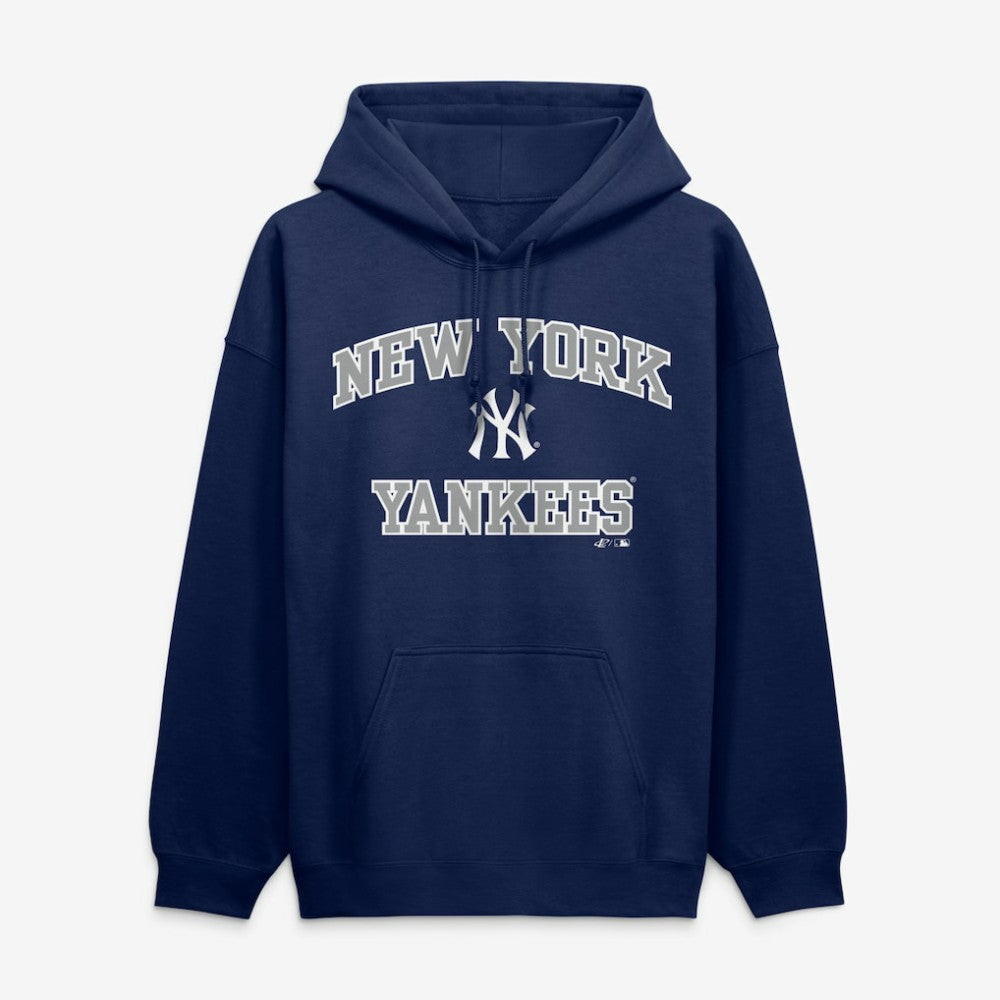 New York Yankees Logo Athletic Heart & Soul Hoodie - Navy - MLB Online