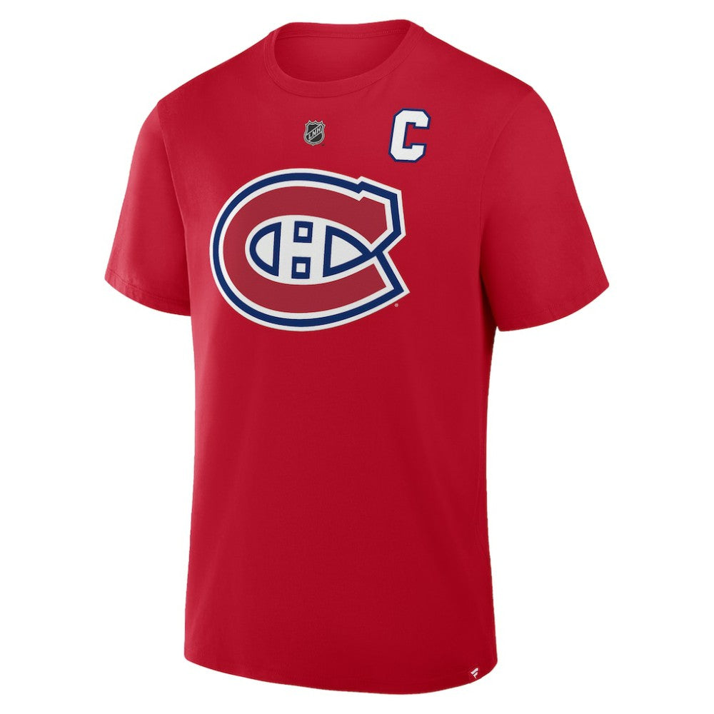 Nick Suzuki Montreal Canadiens Fanatics Authentic Stack Name & Number T-Shirt - Red - NHL 2001342075