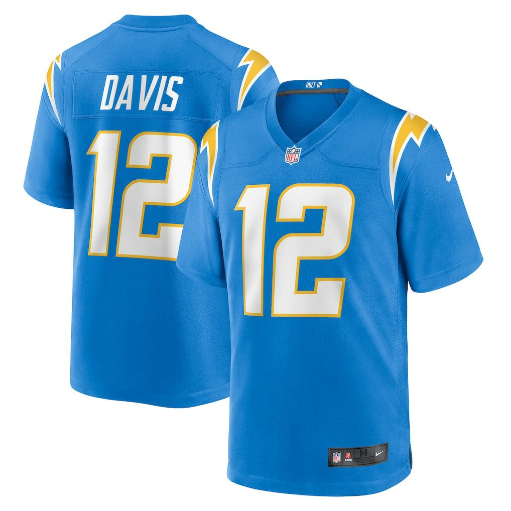 Nike Derius Davis Los Angeles Chargers Team Game Jersey Powder Blue
