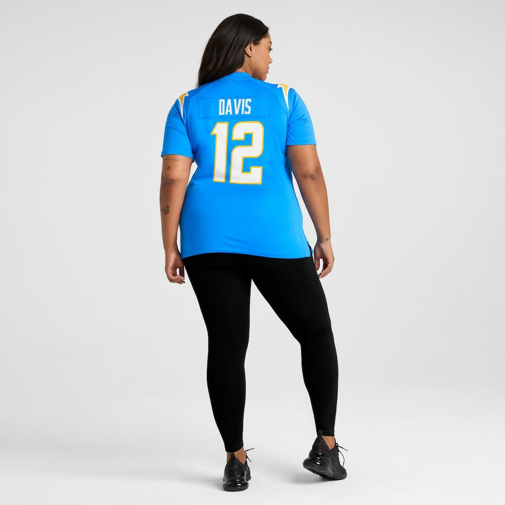 Nike Derius Davis Los Angeles Chargers Women's Team Game Jersey Powder Blue
