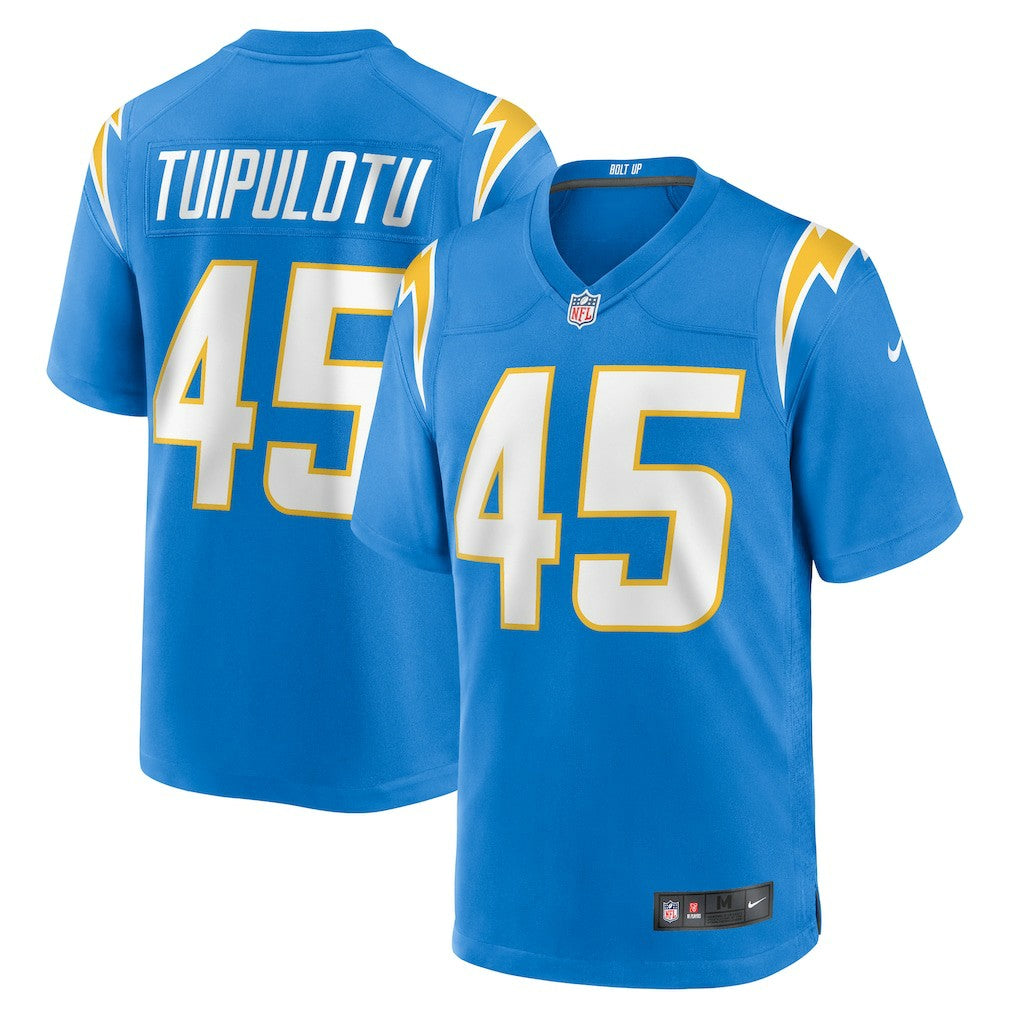 Nike Tuli Tuipulotu Los Angeles Chargers Team Game Jersey Powder Blue