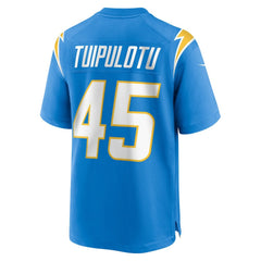 Nike Tuli Tuipulotu Los Angeles Chargers Team Game Jersey Powder Blue