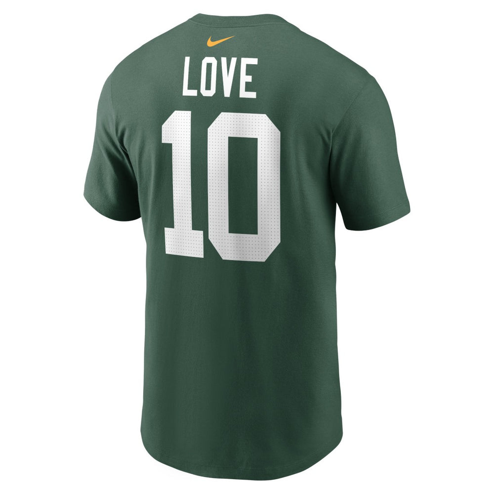 Nike Jordan Love Green Bay Packers Player Name & Number T-Shirt Green