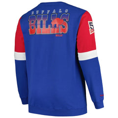 Mitchell & Ness Buffalo Bills Big & Tall Fleece Pullover Sweatshirt Royal