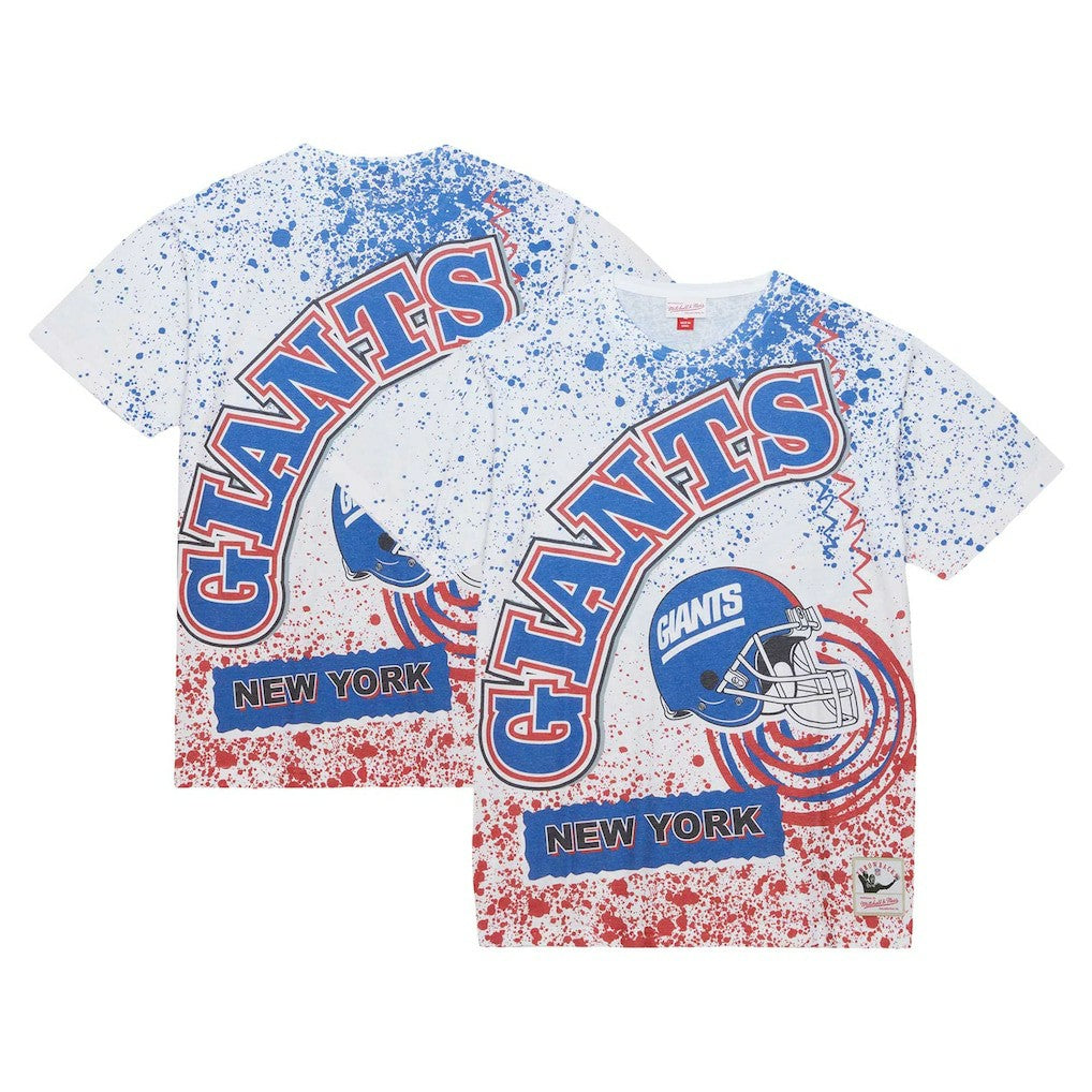 Mitchell & Ness New York Giants Big & Tall Allover Print T-Shirt White