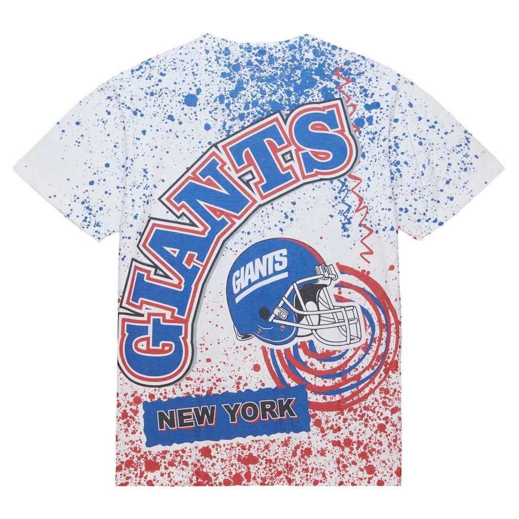 Mitchell & Ness New York Giants Big & Tall Allover Print T-Shirt White