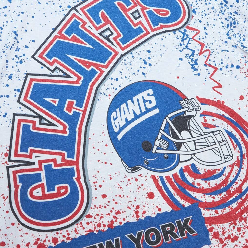 Mitchell & Ness New York Giants Big & Tall Allover Print T-Shirt White