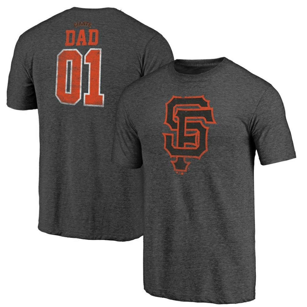 San Francisco Giants Greatest Dad Tri-Blend T-Shirt - Heather Charcoal - MLB Online