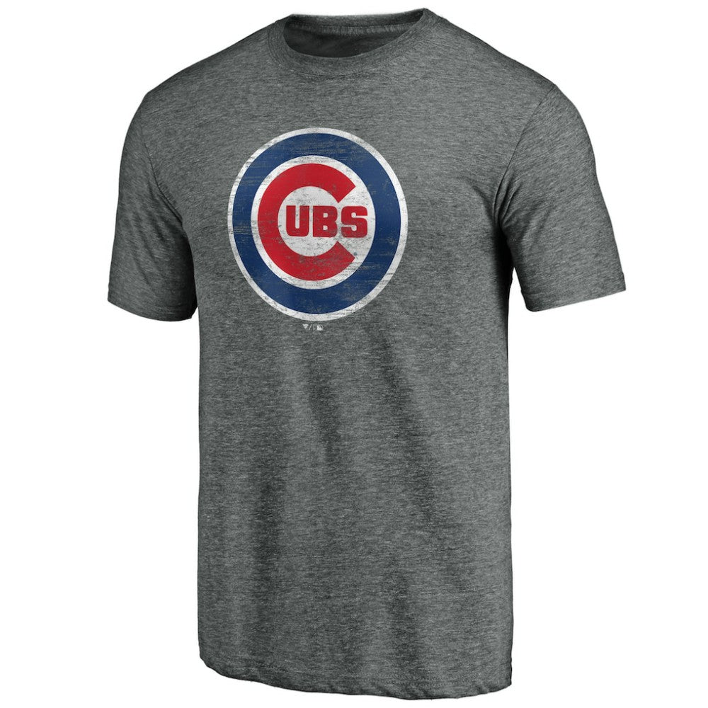 Chicago Cubs Official Logo Tri-Blend T-Shirt - Heather Gray - MLB Online