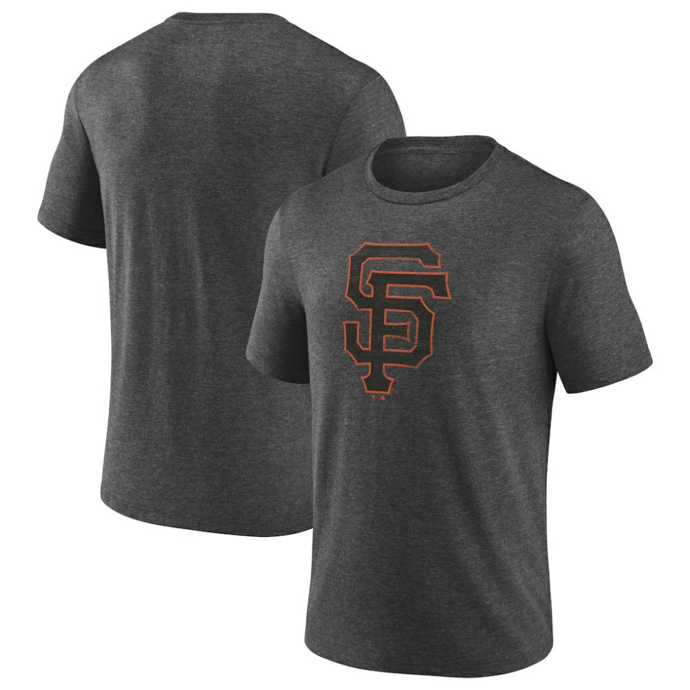 San Francisco Giants Official Logo Tri-Blend T-Shirt - Heather Charcoal - MLB on Sale