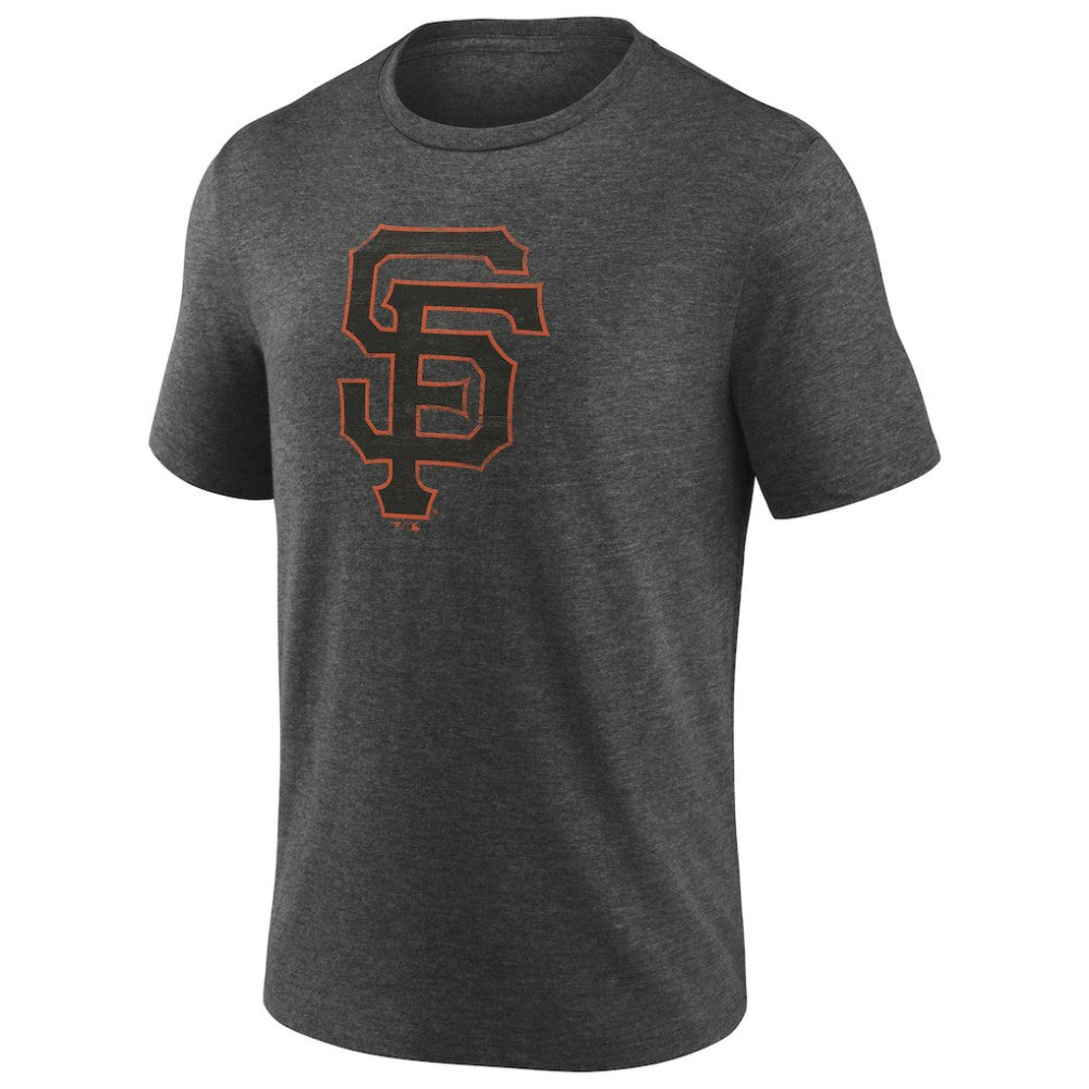San Francisco Giants Official Logo Tri-Blend T-Shirt - Heather Charcoal - MLB on Sale