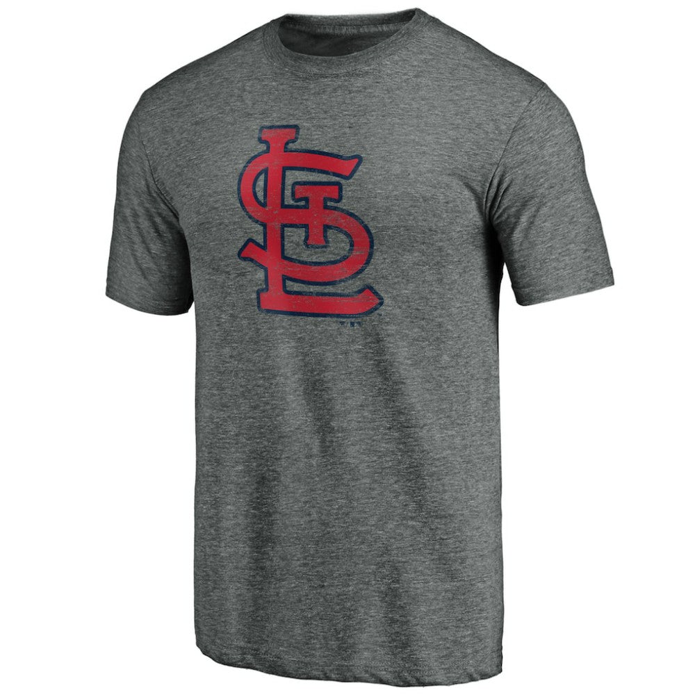St. Louis Cardinals Official Logo Tri-Blend T-Shirt - Heather Gray - MLB Discount