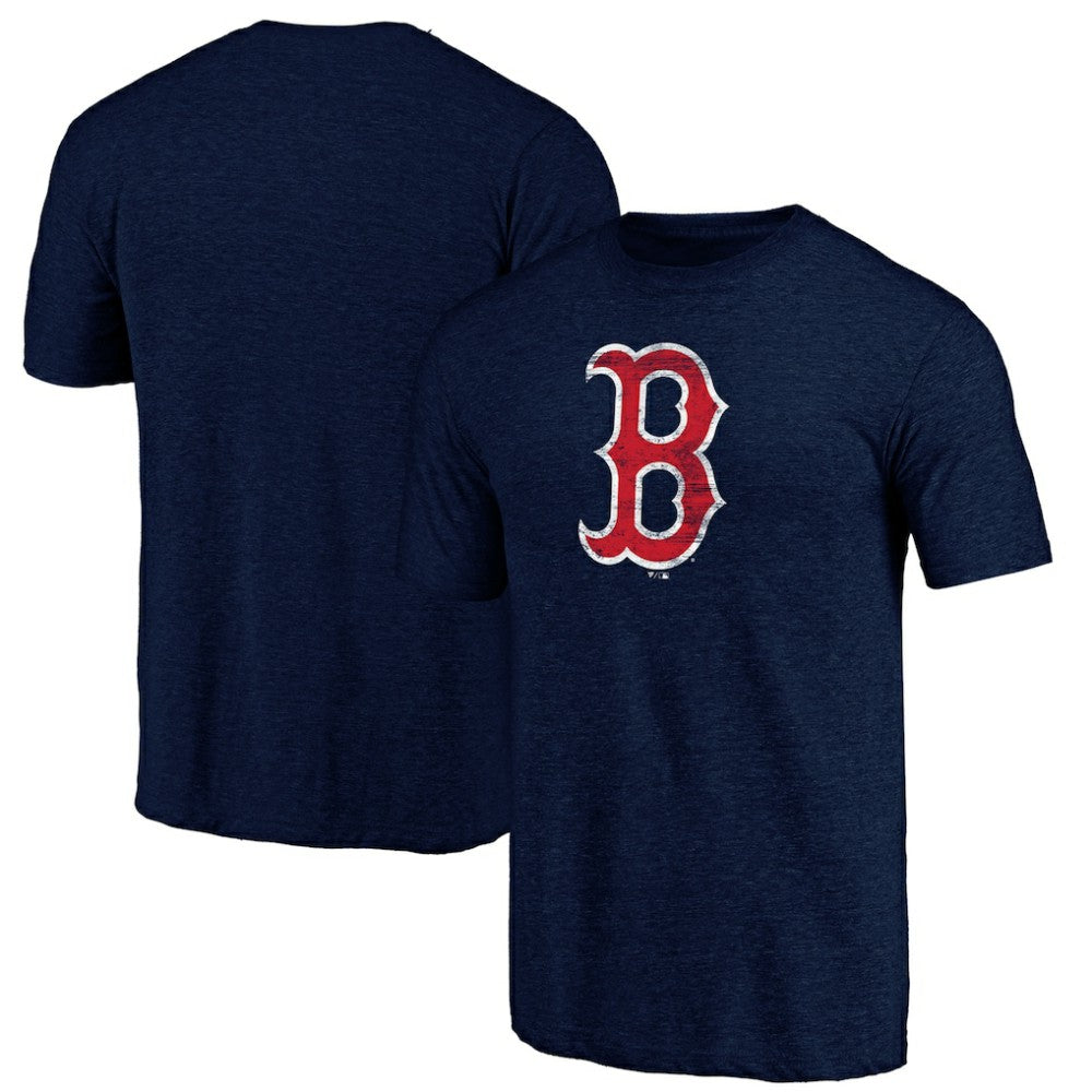 Boston Red Sox Official Logo Tri-Blend T-Shirt - Heather Navy - MLB Online