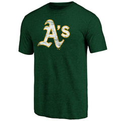 Athletics Official Logo Tri-Blend T-Shirt - Heather Green - MLB Sale