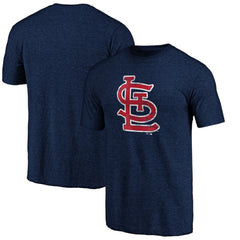 St. Louis Cardinals Official Logo Tri-Blend T-Shirt - Navy - MLB Sale