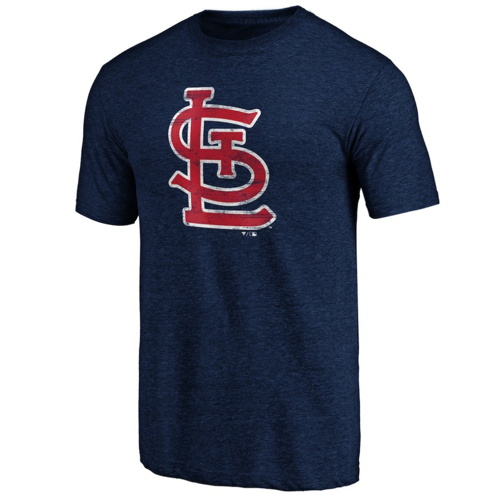 St. Louis Cardinals Official Logo Tri-Blend T-Shirt - Navy - MLB Sale