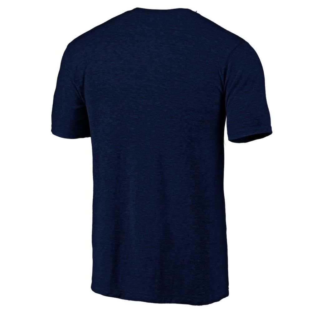 Tampa Bay Rays Official Logo Tri-Blend T-Shirt - Heather Navy - MLB Lifestyle