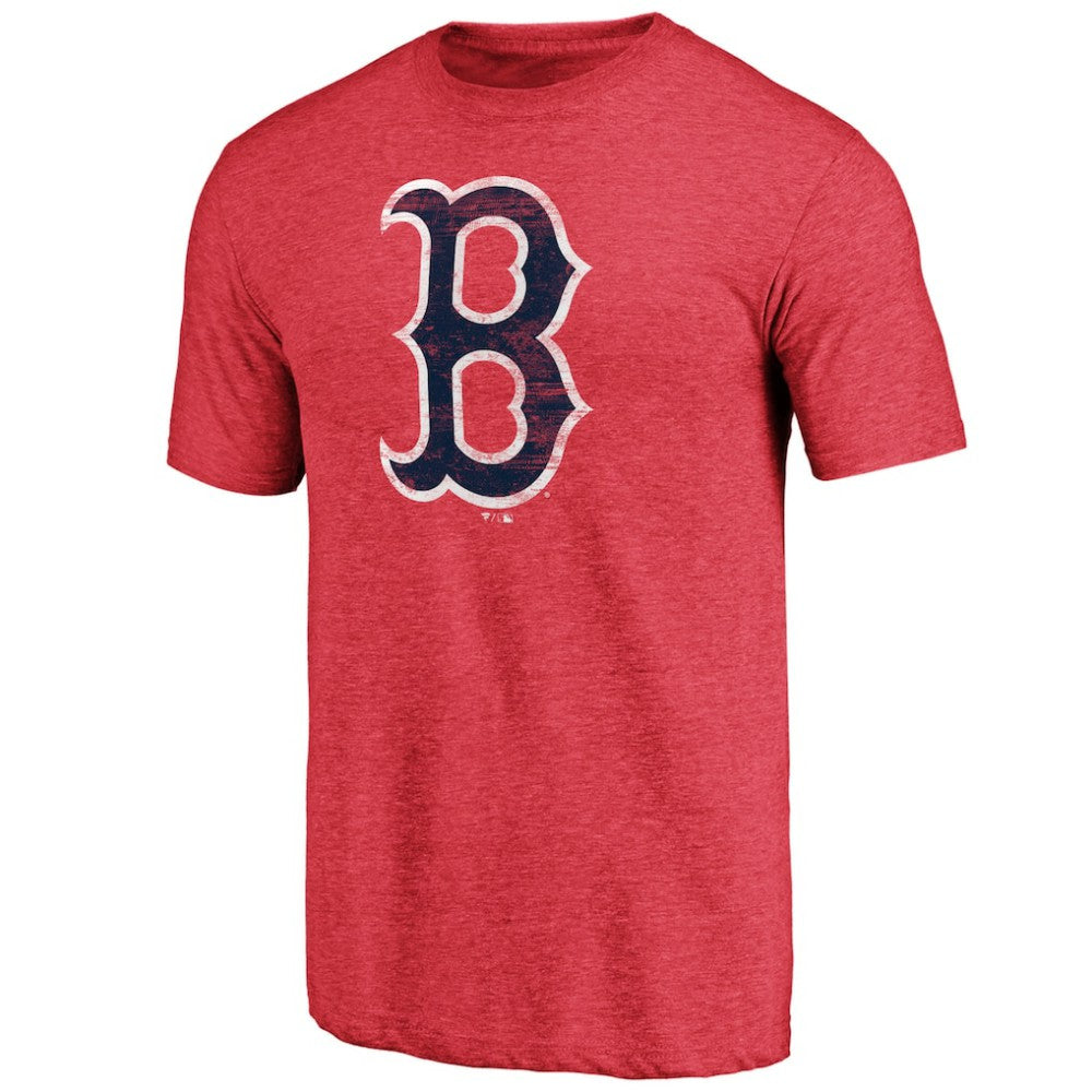 Boston Red Sox Official Logo Tri-Blend T-Shirt - Heather Red - MLB Online
