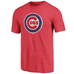 Chicago Cubs Official Logo Tri-Blend T-Shirt - Heather Red - MLB Online