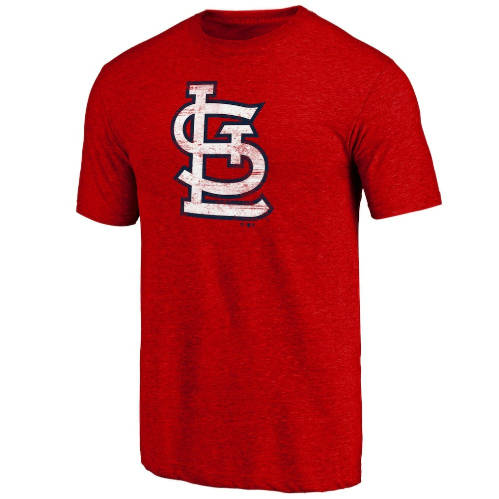 St. Louis Cardinals Official Logo Tri-Blend T-Shirt - Heather Red - MLB on Sale