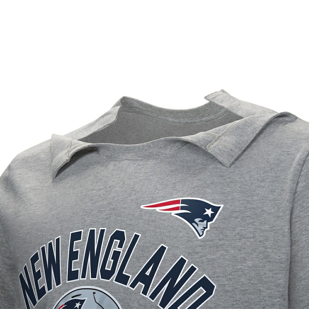 New England Patriots Tackle Adaptive T-Shirt Gray