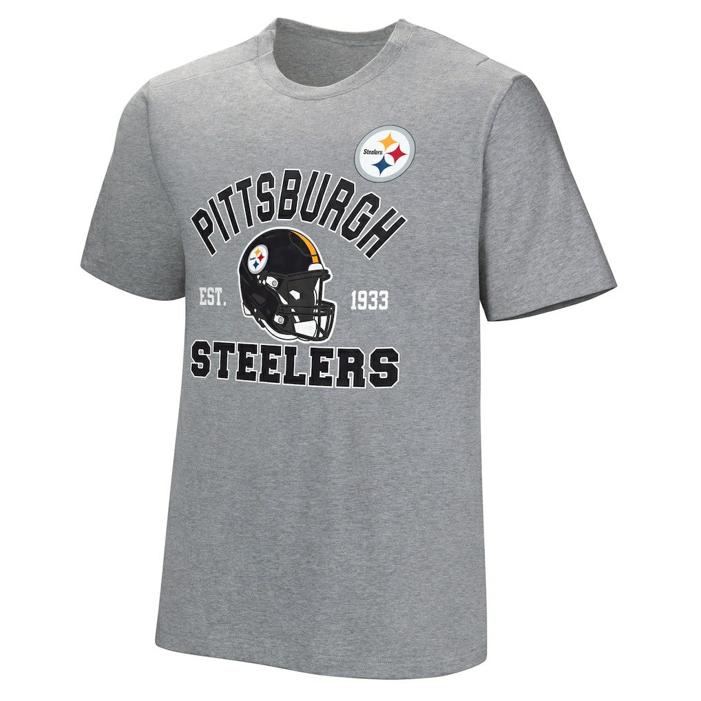 Pittsburgh Steelers Tackle Adaptive T-Shirt Gray