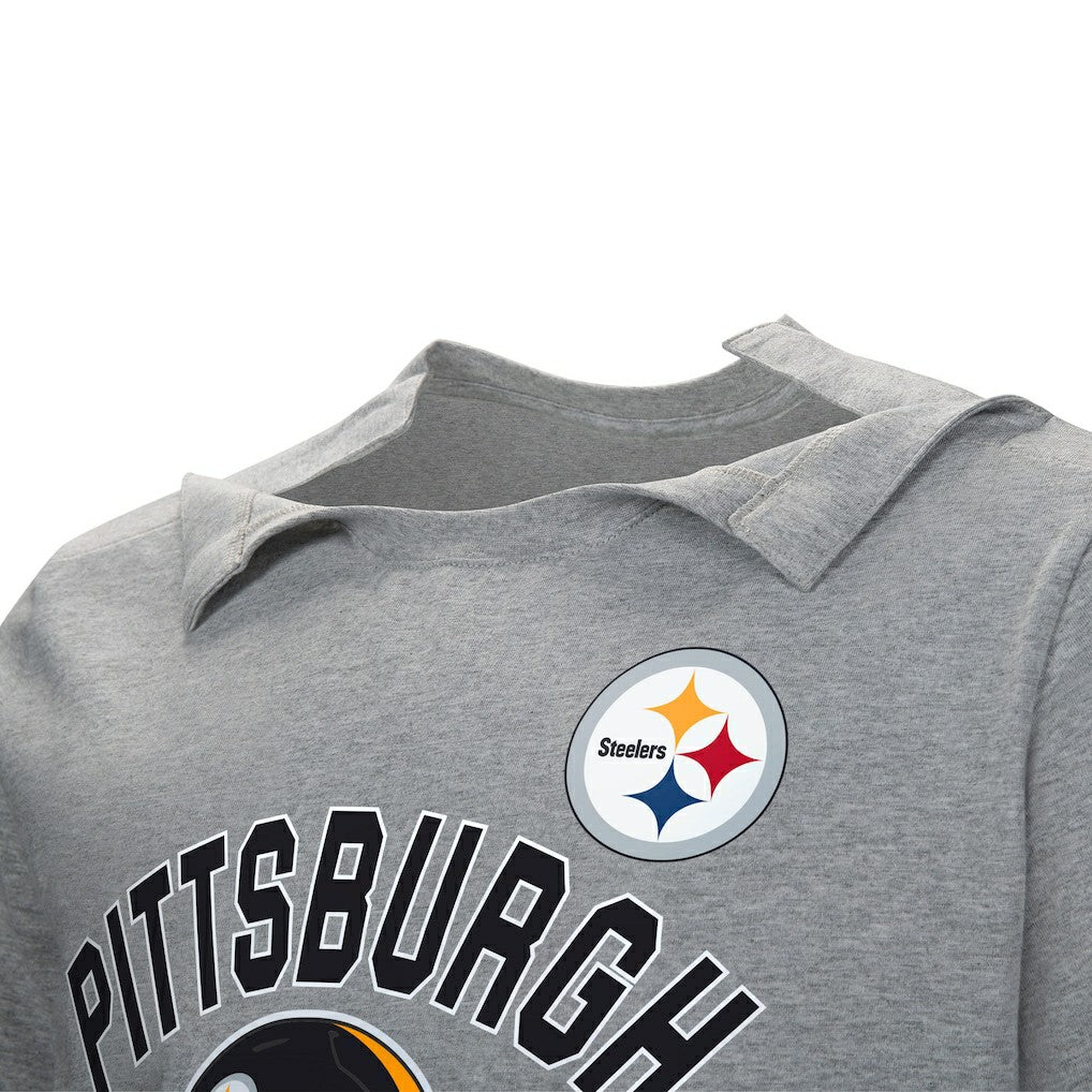 Pittsburgh Steelers Tackle Adaptive T-Shirt Gray