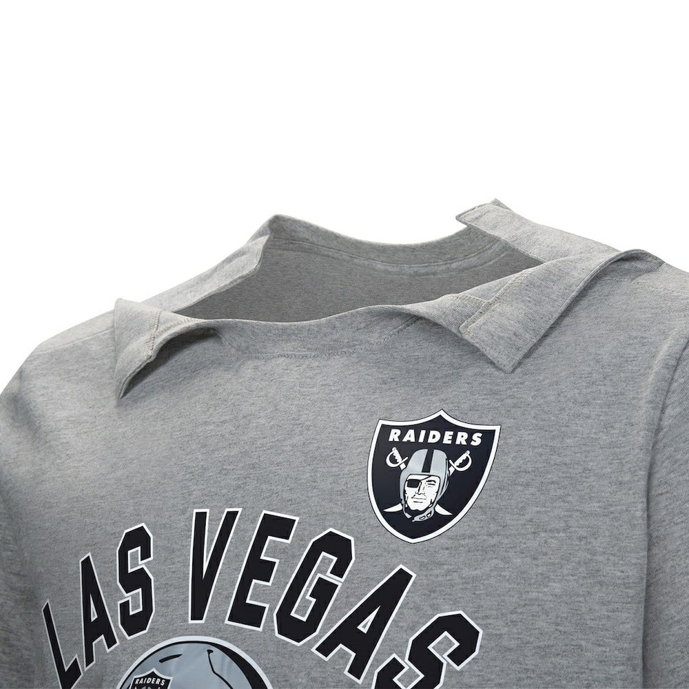 Las Vegas Raiders Tackle Adaptive T-Shirt Gray