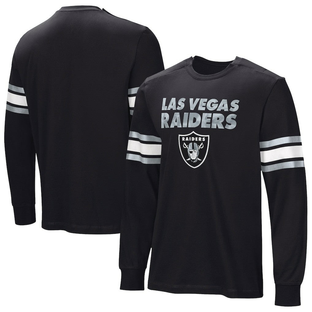 Las Vegas Raiders Hands Off Long Sleeve Adaptive T-Shirt Black