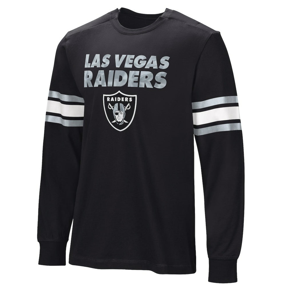 Las Vegas Raiders Hands Off Long Sleeve Adaptive T-Shirt Black