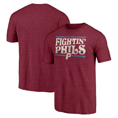 Philadelphia Phillies Hometown Collection Fightin' Phils Tri-Blend T-Shirt - Burgundy - MLB on Sale