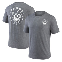 Los Angeles Dodgers Hometown Collection Sugar Skull Tri-Blend T-Shirt - Heather Gray - MLB Discount