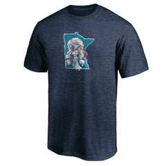 Minnesota Twins Cooperstown Collection Throwback Logo Tri-Blend T-Shirt - Heather Navy - MLB Lifestyle