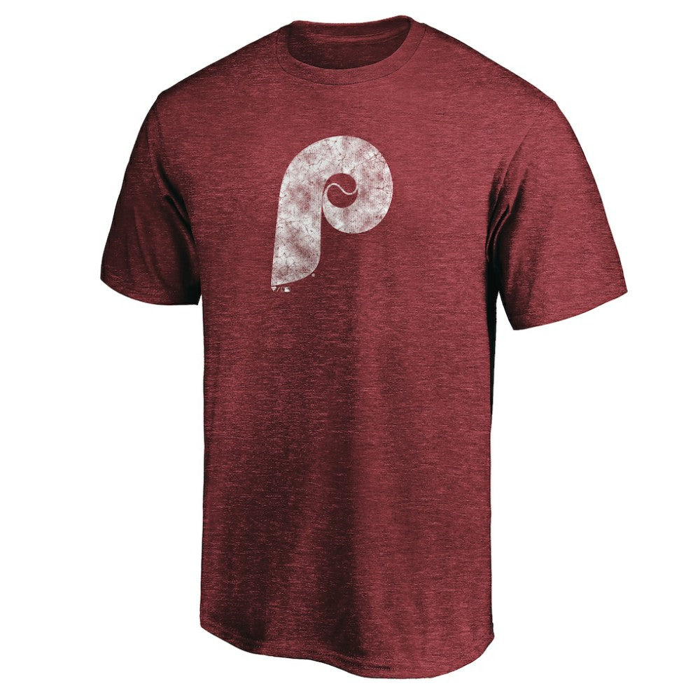 Philadelphia Phillies Cooperstown Collection Throwback Logo Tri-Blend T-Shirt - Burgundy - MLB Online