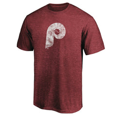 Philadelphia Phillies Cooperstown Collection Throwback Logo Tri-Blend T-Shirt - Burgundy - MLB Online