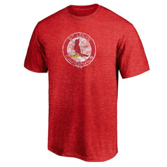 St. Louis Cardinals Cooperstown Collection Throwback Logo Tri-Blend T-Shirt - Heather Red - MLB Sale