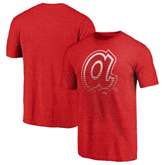 Atlanta Braves Cooperstown Collection Logo Tri-Blend T-Shirt - Heather Red - MLB Lifestyle