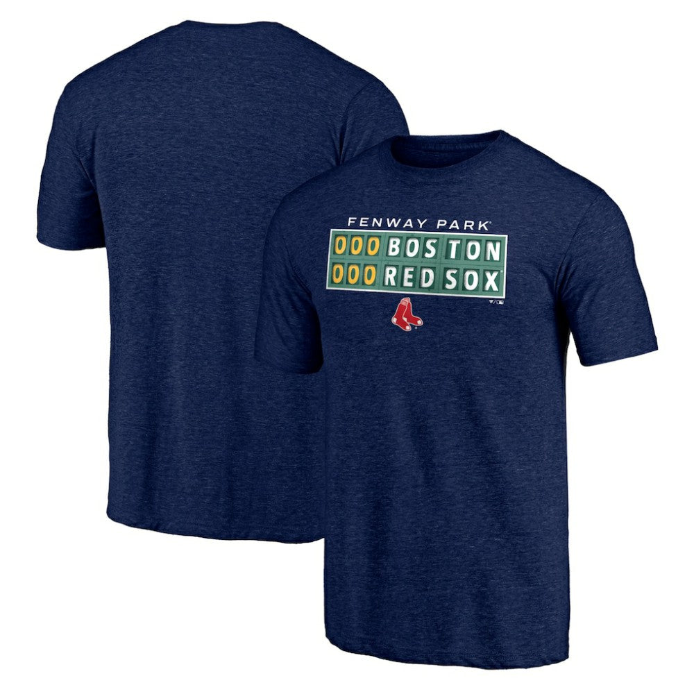 Boston Red Sox Hometown Collection Scoreboard Tri-Blend T-Shirt - Heather Navy - MLB on Sale