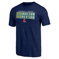 Boston Red Sox Hometown Collection Scoreboard Tri-Blend T-Shirt - Heather Navy - MLB on Sale