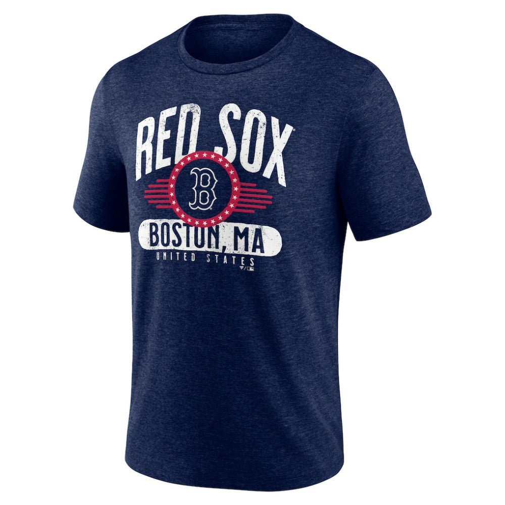 Boston Red Sox Badge of Honor Tri-Blend T-Shirt - Heather Navy - MLB Online