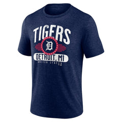 Detroit Tigers Badge of Honor Tri-Blend T-Shirt - Heather Navy - MLB Online