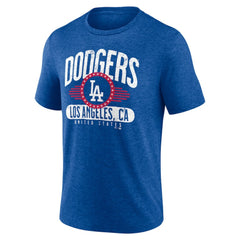 Los Angeles Dodgers Badge of Honor Tri-Blend T-Shirt - Heather Royal - MLB on Sale