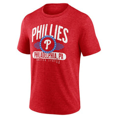 Philadelphia Phillies Badge of Honor Tri-Blend T-Shirt - Heather Red - MLB Online