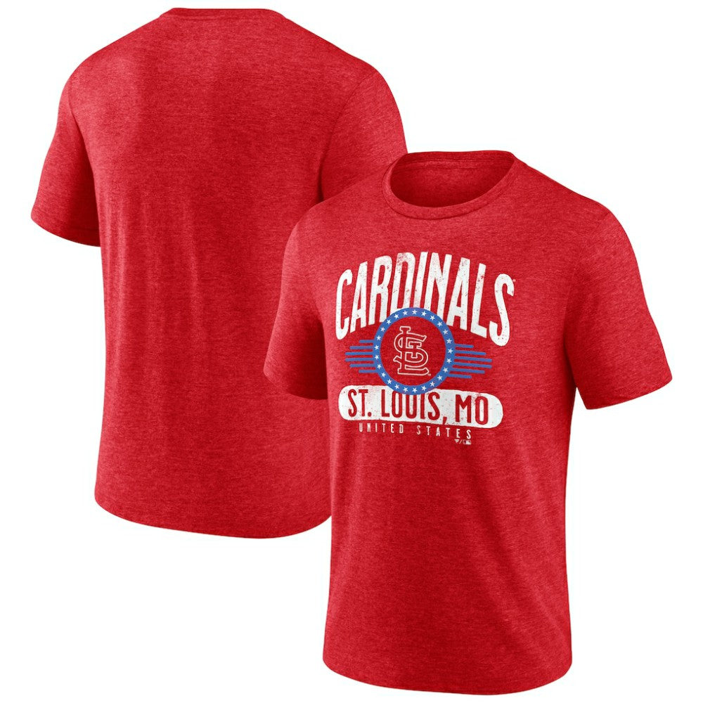 St. Louis Cardinals Badge of Honor Tri-Blend T-Shirt - Heather Red - MLB Online