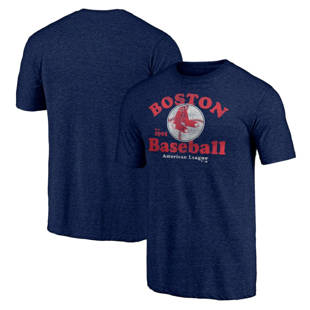 Boston Red Sox Cooperstown Collection Our Game Tri-Blend T-Shirt - Heather Navy - MLB on Sale