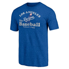 Los Angeles Dodgers Cooperstown Collection Our Game Tri-Blend T-Shirt - Heather Royal - MLB Lifestyle