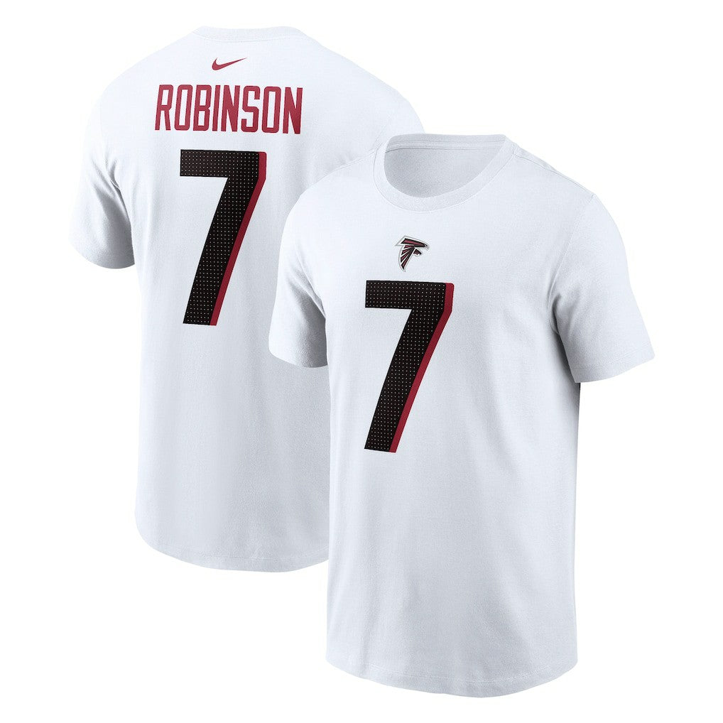 Nike Bijan Robinson Atlanta Falcons Player Name & Number T-Shirt White